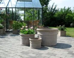 Terracotta Krukke, Stor, Rund.