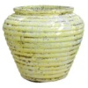 Yellow/White/Brown Antik Stentøj Krukke -Planter Salgsbutik 4607